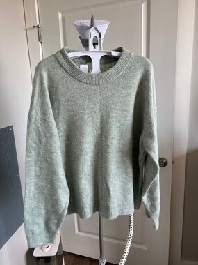 H&M Light Sage Green Crewneck Sweater